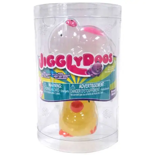 JigglyDoos Series 2 White Bear & Yellow Chick Squeeze Toy 2-Pack