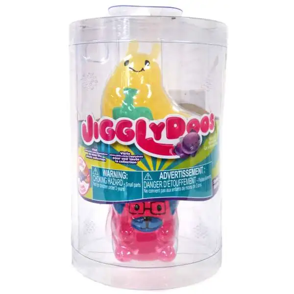 JigglyDoos Series 2 Yellow Slug & Pink Dog Squeeze Toy 2-Pack