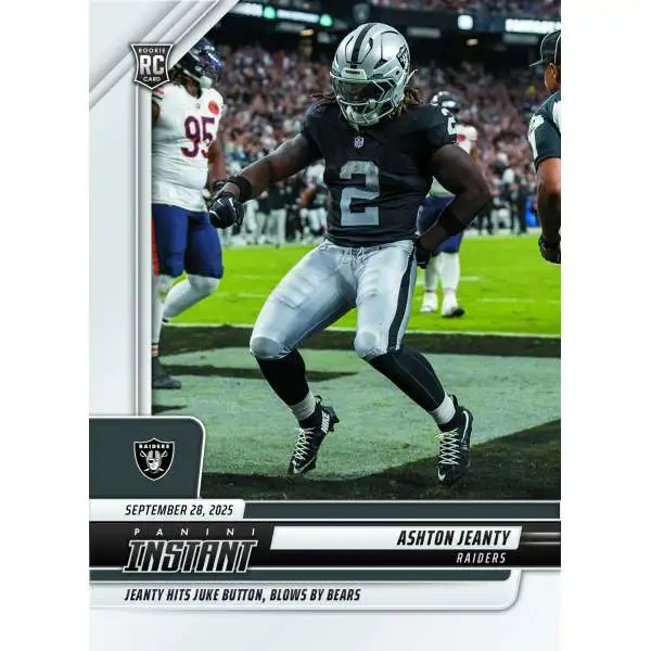 NFL Las Vegas Raiders 2025 Instant Football Ashton Jeanty #111 [Rookie]