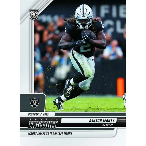 NFL Las Vegas Raiders 2025 Instant Football Ashton Jeanty #144 [Rookie] (Pre-Order ships April)
