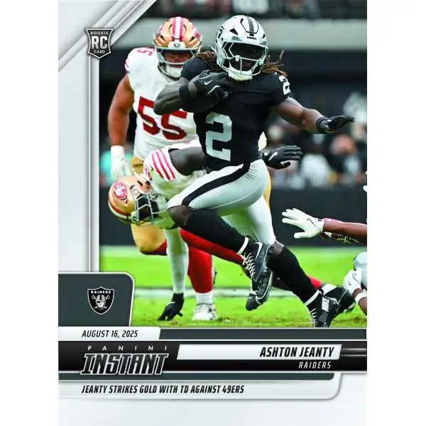 NFL Las Vegas Raiders 2025 Instant Football Ashton Jeanty #31 [Rookie]