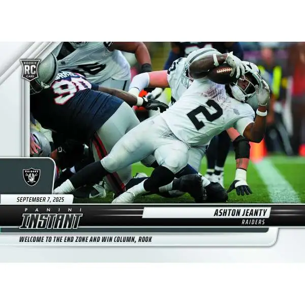 NFL Las Vegas Raiders 2025 Instant Football Ashton Jeanty #55 [Rookie]