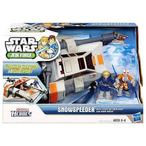Star Wars Jedi Force Snowspeeder with Luke Skywalker & Han Solo Mini Figure Set