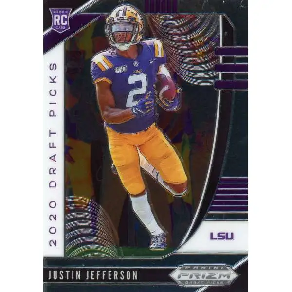 Justin Jefferson (5) Minnesota Vikings LSU Football Trading Cards Assorted  Gift Pack