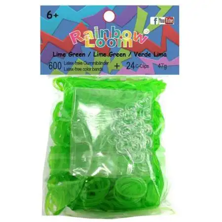 Rainbow Loom Jelly Lime Green Rubber Bands Refill Pack RL10 [600 Count]