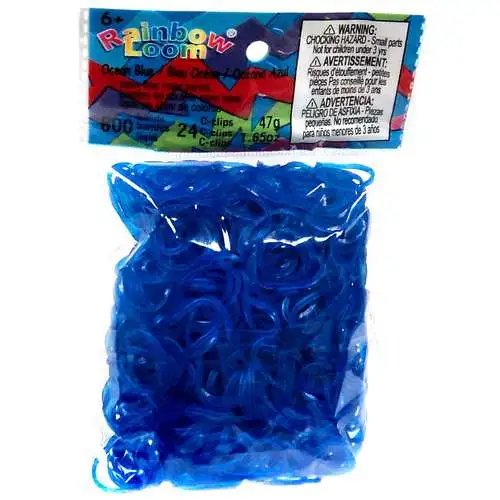 Rainbow Loom Jelly Ocean Blue Rubber Bands Refill Pack RL12 [600 Count]