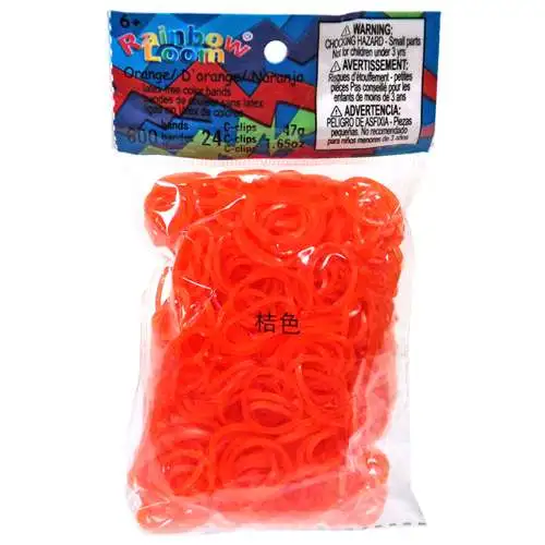 Rainbow Loom Jelly Orange Rubber Bands Refill Pack RL6 [600 Count]