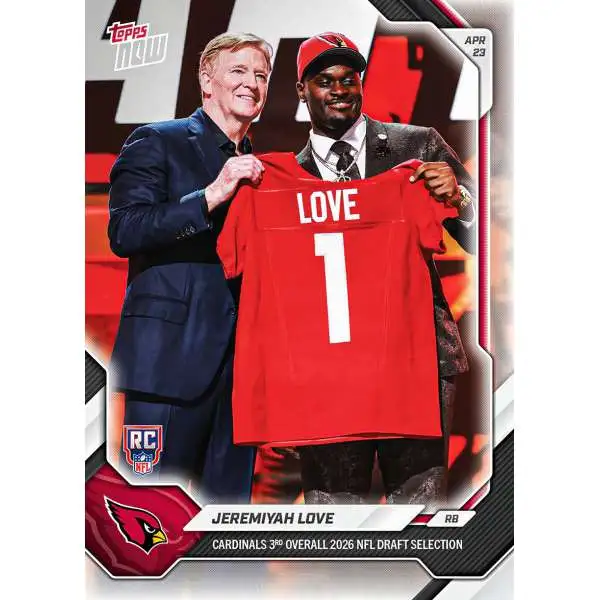 NFL 2026 NOW Football Jeremiyah Love JLOV [Rookie]