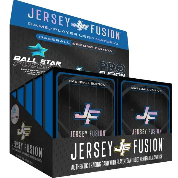 Jersey Fusion Baseball 2nd Edition DISPLAY of 10 Trading Card MINI Boxes
