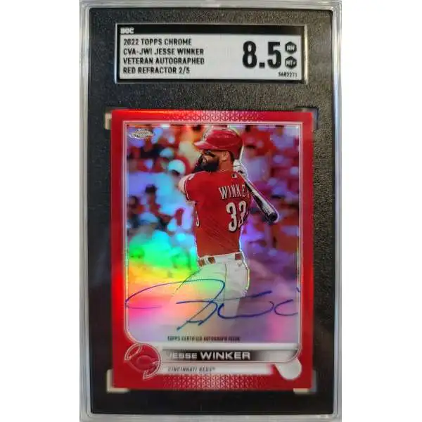 MLB 2022 Topps Chrome Single Card Red Refractor 25 Jesse Winker