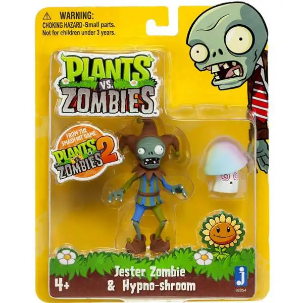 Plants vs. Zombies Fun-Dead Figures Jester Zombie & Hypno-shroom 3-Inch Figure 2-Pack