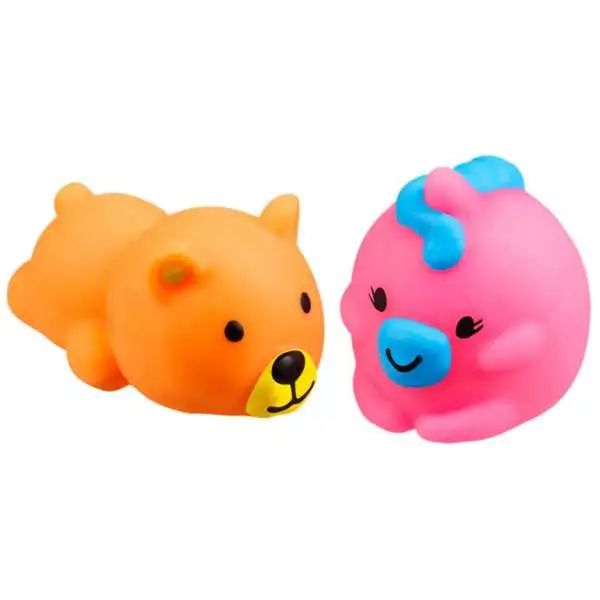 JigglyDoos Orange Bear & Pink Unicorn Squeeze Toy 2-Pack