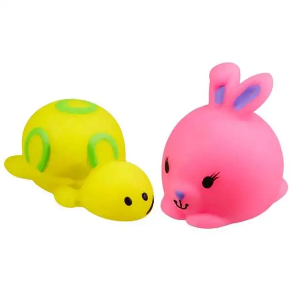JigglyDoos Yellow Turtle & Pink Rabbit Squeeze Toy 2-Pack