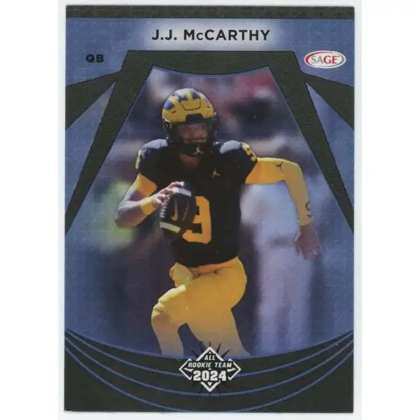 NFL 2024 Sage High Series All Rookie Team Black JJ McCarthy #111 [Rookie]