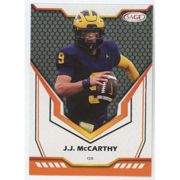 NFL 2024 Sage High Series Black JJ McCarthy #135 [Rookie]