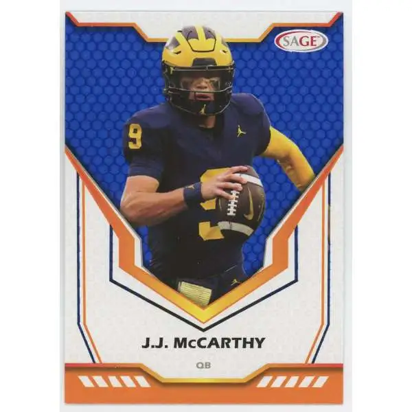 NFL 2024 Sage High Series Blue JJ McCarthy #135 [Rookie]