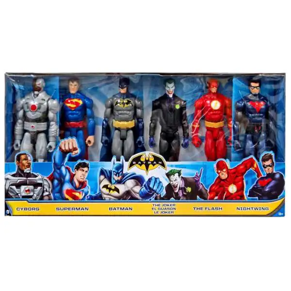 DC Universe Justice League Unlimited Cyborg, Superman, Batman, Joker, Flash & Nightwing Action Figure 6-Pack [Damaged Package]