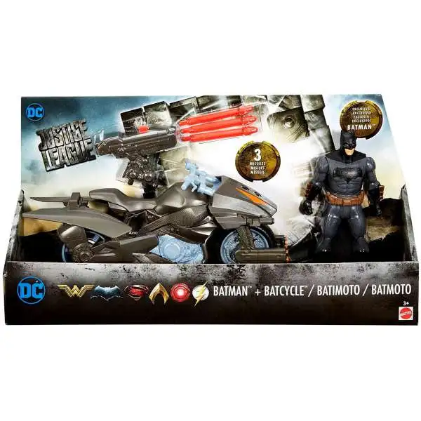 DC Justice League Movie Batman & Batcycle 6-Inch Figure & Vehicle
