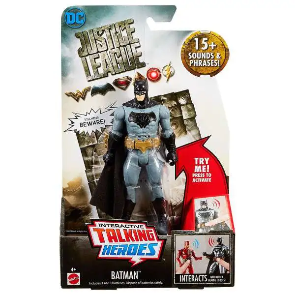 DC Justice League Movie Interactive Talking Heroes Batman Deluxe Action Figure