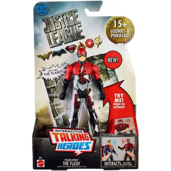 DC Justice League Movie Interactive Talking Heroes Stealth Attack The Flash Deluxe Action Figure
