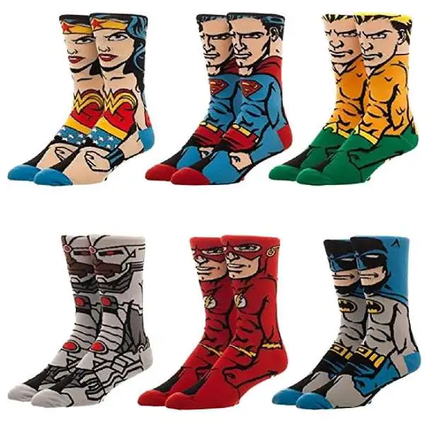 DC Justice League Crew Socks