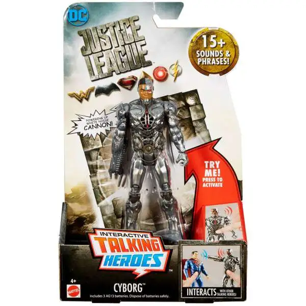 DC Justice League Movie Interactive Talking Heroes Cyborg Deluxe Action Figure