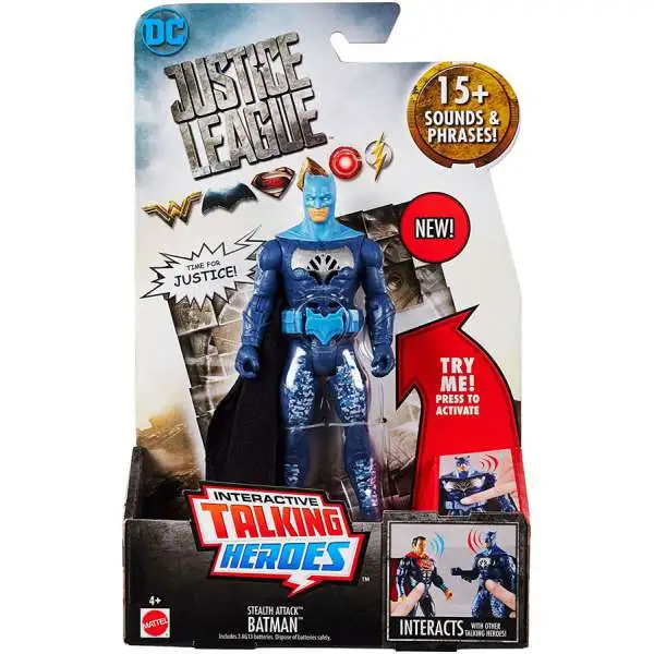 DC Justice League Movie Interactive Talking Heroes Stealth Attack Batman Deluxe Action Figure