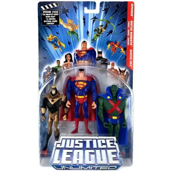 Justice League Unlimited Series 3 Superman, Martian Manhunter & Booster Gold Action Figure 3-Pack