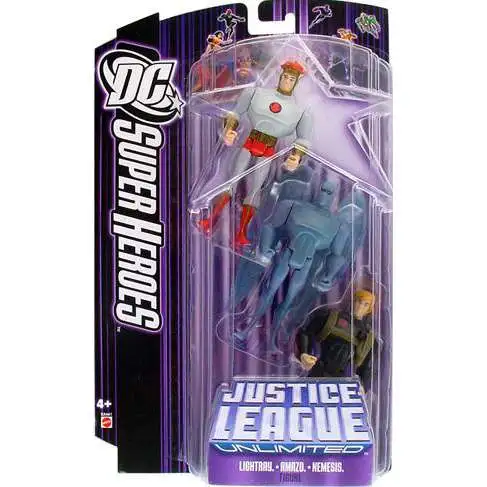 DC Justice League Unlimited Super Heroes Lightray, Amazo & Nemesis Action Figures