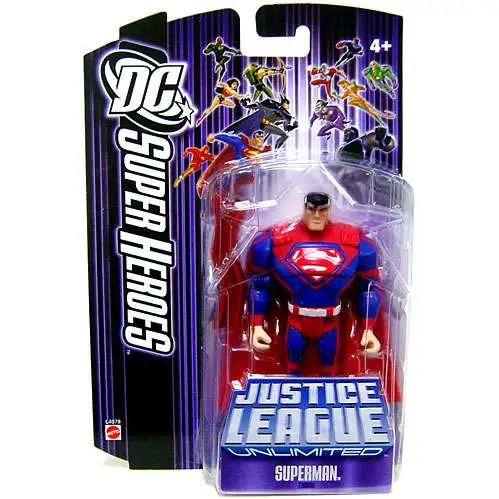 DC Justice League Unlimited Super Heroes Superman Action Figure [Red Steel Bar]