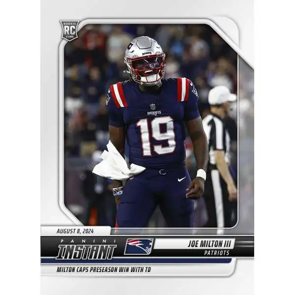 NFL New England Patriots 2024 Instant Preseason Football Joe Milton III #1 [Rookie]