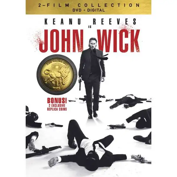 John Wick & John Wick Chapter 2 Exclusive DVD [2 BONUS Replica Coins]