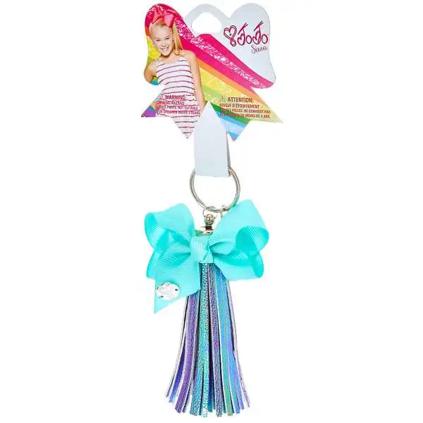 Nickelodeon JoJo Siwa Iridescent Tassel with Mint Bow Keychain