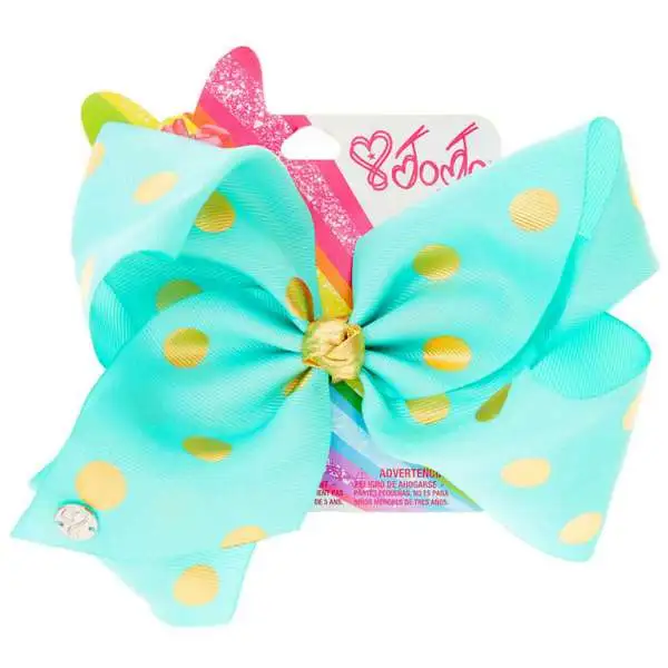 Nickelodeon JoJo Siwa Large Mint Bow with Polka Dots