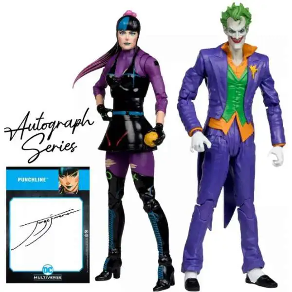 McFarlane Toys DC Multiverse Gold Label Collection AUTOGRAPH Series The Joker & Punchline Exclusive Action Figure 2-Pack [Signed by Todd McFarlane]