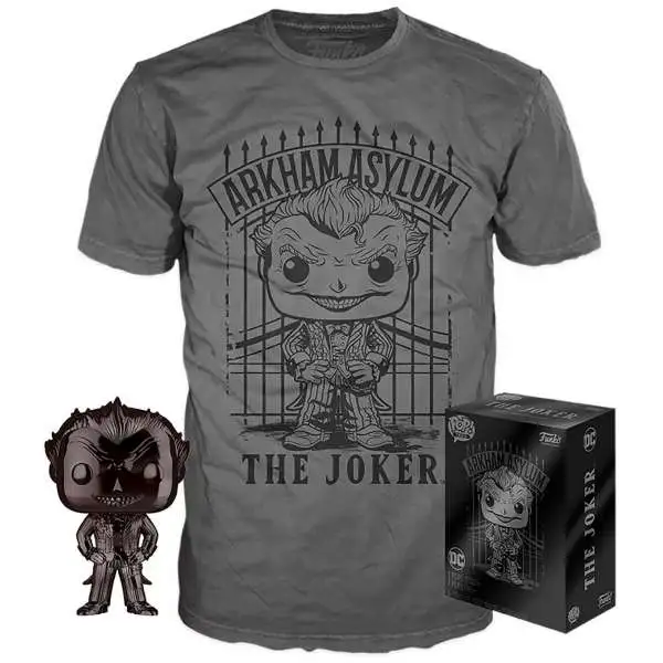 Funko DC Arkham Asylum POP! Tees The Joker Exclusive Vinyl Figure & T-Shirt [Medium]