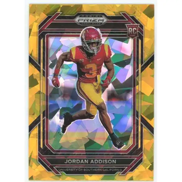 NFL 2023 Panini Prizm Draft Picks Gold Ice Prizm Jordan Addison #136 [Rookie]