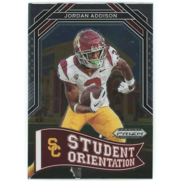 NFL 2023 Panini Prizm Draft Picks Jordan Addison SO-10 [Rookie, Student Orientation]