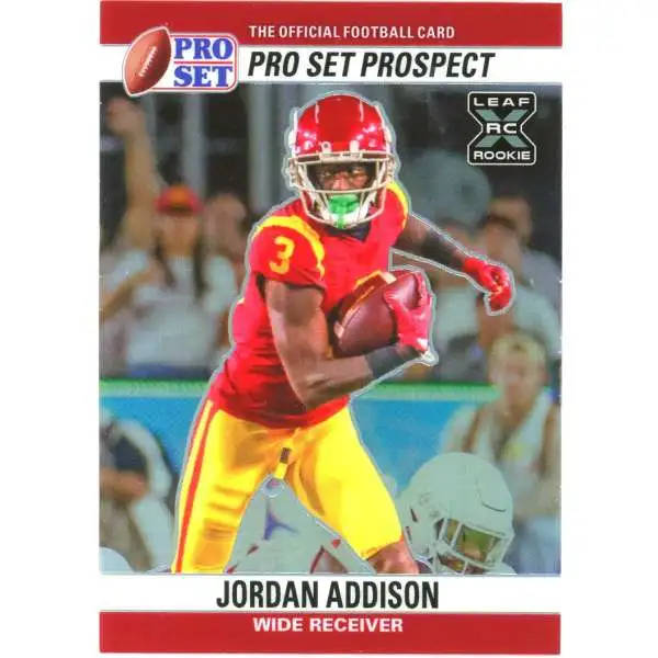 NFL Leaf 2023 Pro Set Prospect /64 Jordan Addison P90-9 [XRC Rookie]