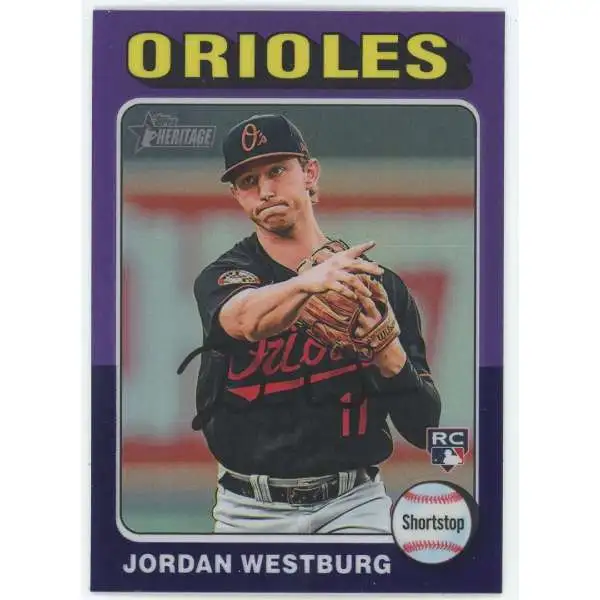 MLB 2024 Topps Heritage Purple Chrome Hot Box Refractor Jordan Westburg #229 [Rookie]