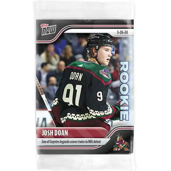 NHL Arizona Coyotes 2023-24 NOW Hockey Josh Doan Single Sticker Card #156 [Rookie, Son of Coyotes Legend Scores Twice in NHL Debut]