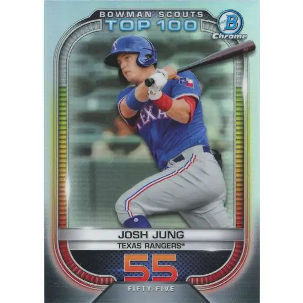 2022 Bowman Chrome Josh Jung Mega Box Top 100 Refractor Baseball Card
