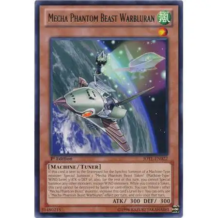YuGiOh Trading Card Game Judgment of the Light Rare Mecha Phantom Beast Warbluran JOTL-EN022