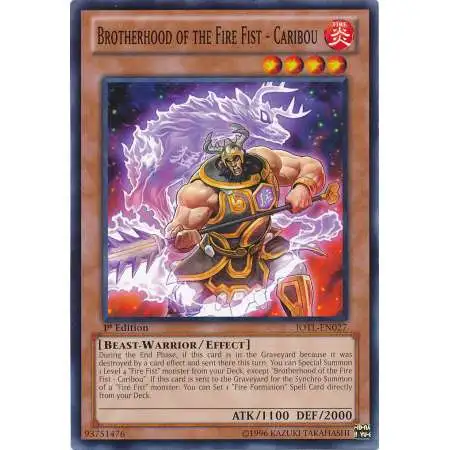 YuGiOh Trading Card Game Judgment of the Light Common Brotherhood of the Fire Fist - Caribou JOTL-EN027