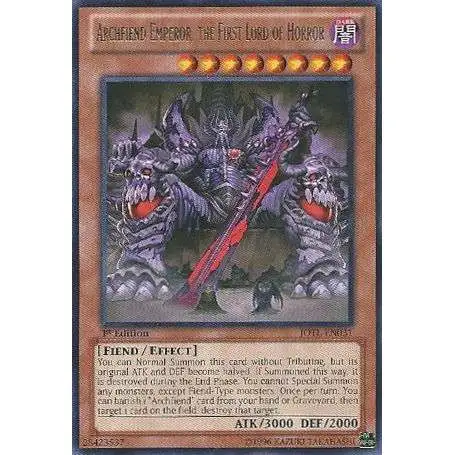 YuGiOh Trading Card Game Judgment of the Light Rare Archfiend Emperor, the First Lord of Horror JOTL-EN031