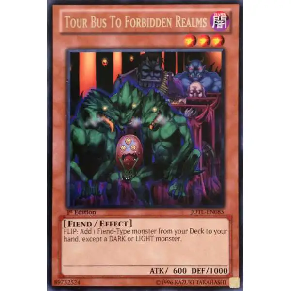 YuGiOh Trading Card Game Judgment of the Light Rare Tour Bus To Forbidden Realms JOTL-EN085