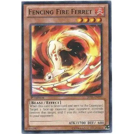 YuGiOh Trading Card Game Judgment of the Light Common Fencing Fire Ferret JOTL-EN097