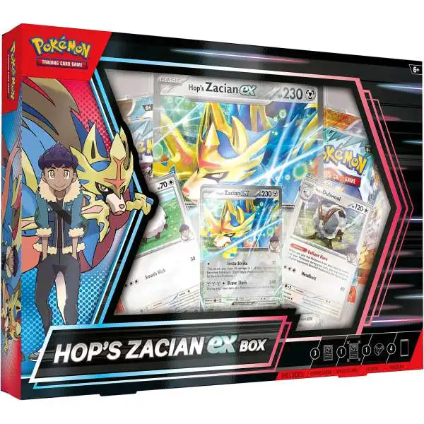 Pokemon Scarlet & Violet Journey Together Hop's Zacian ex Box [4 Booster Packs, 3 Foil Cards, Oversize Card & More]