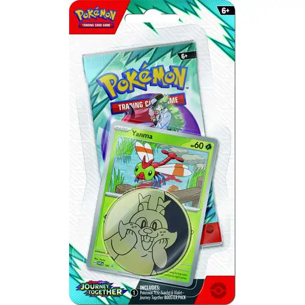 Pokemon Scarlet & Violet Journey Together Yanma Checklane BLISTER Pack [Booster Pack, Promo Card & Coin]
