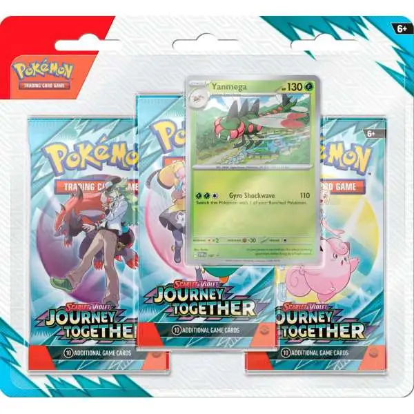 Pokemon Scarlet & Violet Journey Together Yanmega 3-Booster Blister Pack [3 Booster Packs & 1 Foil Promo Card]